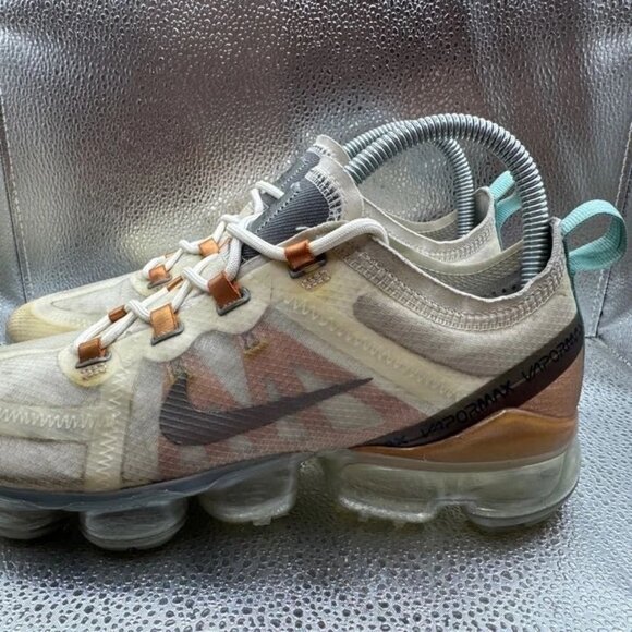 Size 8 Nike Air VaporMax‎ SE Low Top Womens White Brown Sneakers BV6483-002 - Picture 6 of 10